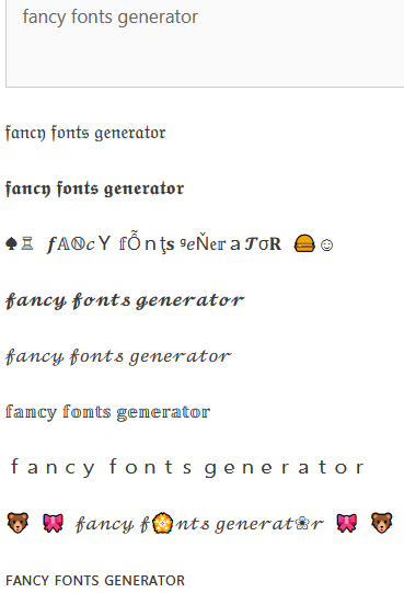 fancy fonts