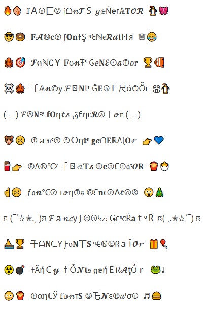fancy fonts generator
